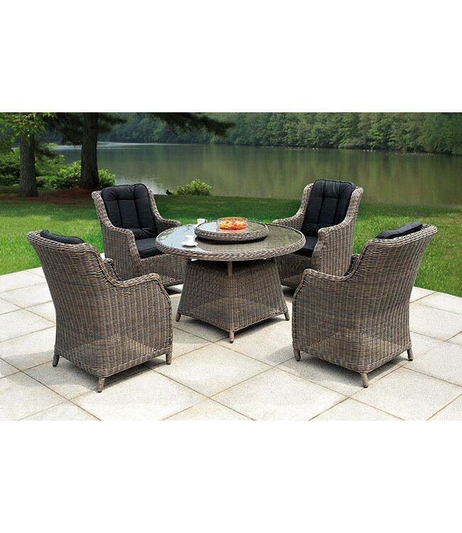 Bordeaux Dining tuintafel met draaitop 120cm