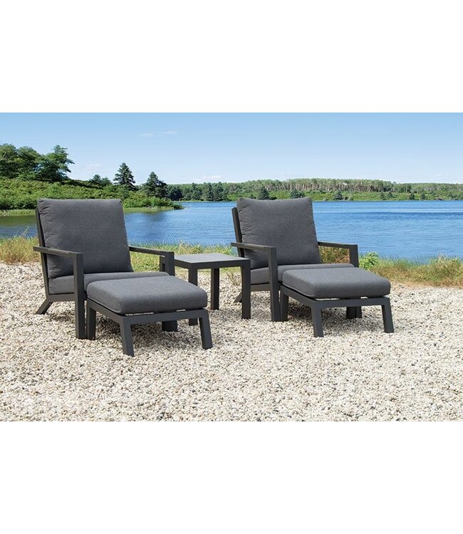 Relax set 'Felice' 5-delig antraciet