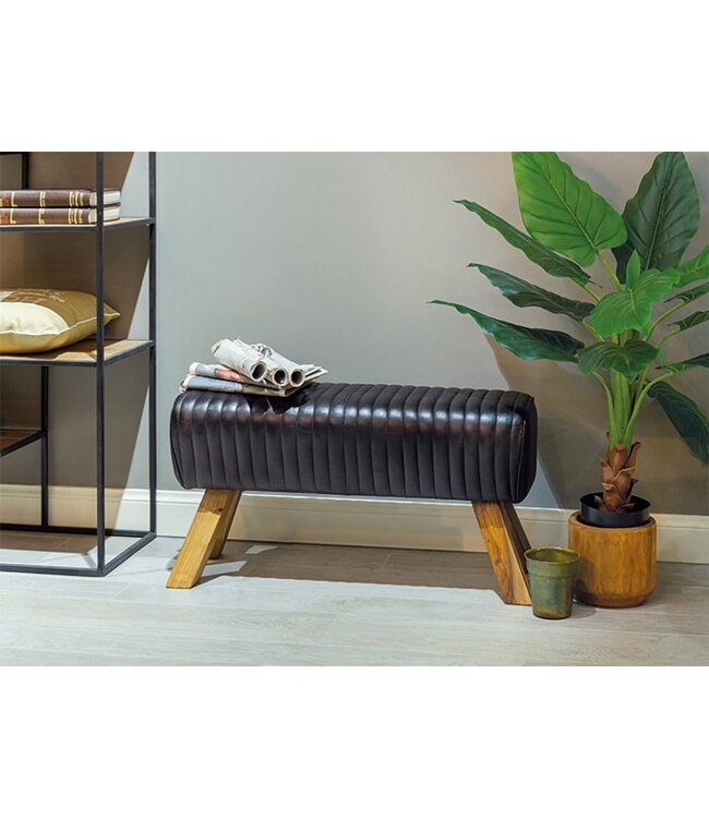 Beckett leather Stool Large