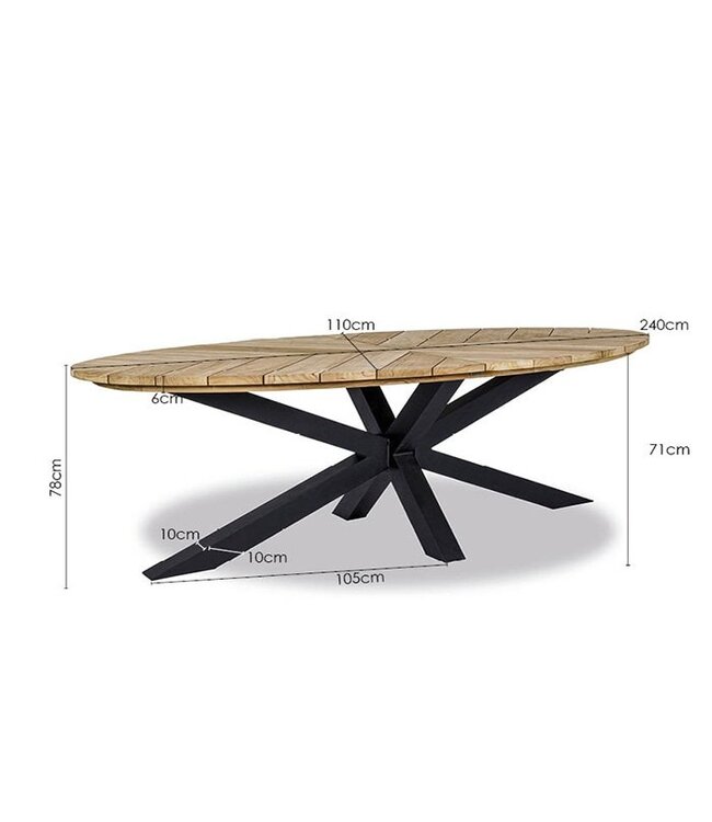 'Parquet' Dining tuintafel