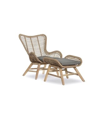 Rosas Loungechair met Footstool