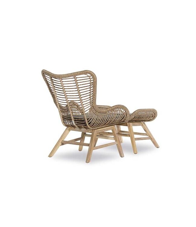 Rosas Loungechair met Footstool