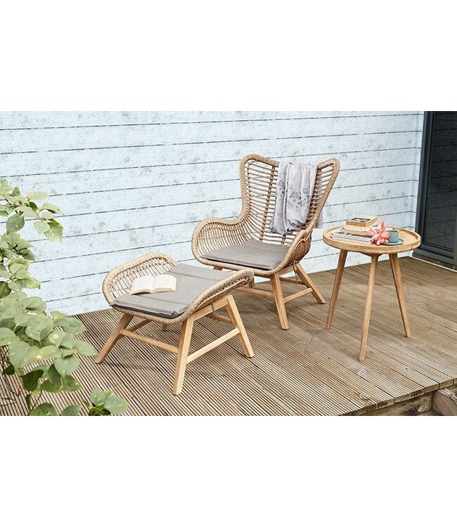 Rosas Loungechair inclusief zitkussen en voetbankje