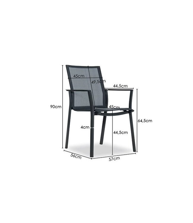 Soveria Outdoor Diningchair - Stapelbaar