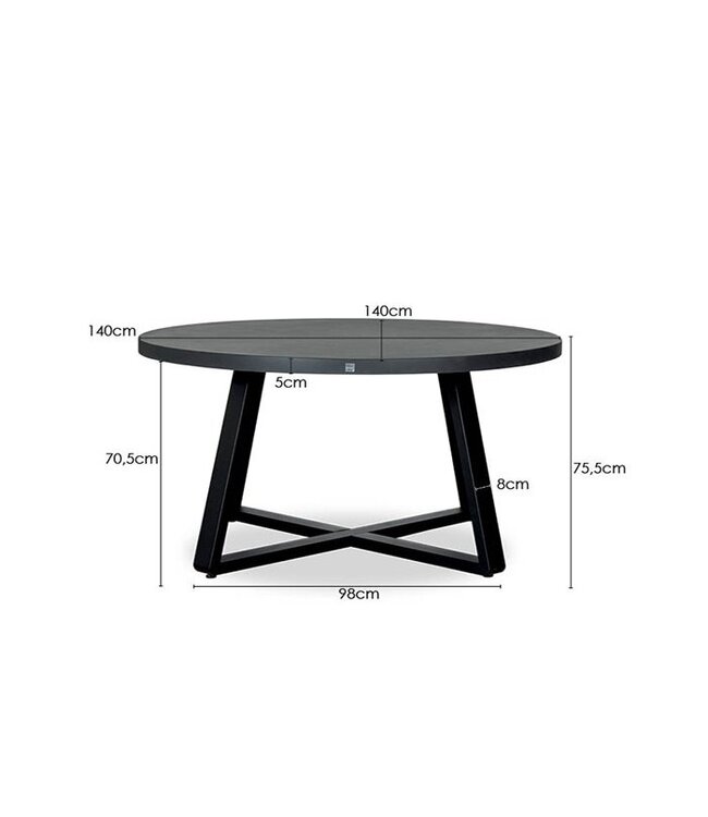 Villers Dining tuintafel - Rond