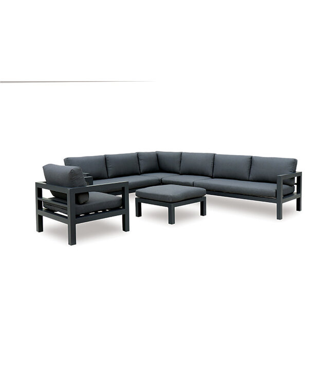 Palizzi loungeset met coffee table Antraciet