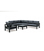 Palizzi loungeset met coffee table Zwart