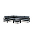 Palizzi loungeset met coffee table Zwart