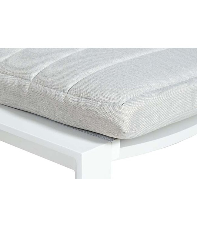 'Altona' Ligbed met wiel Verstelbaar Wit