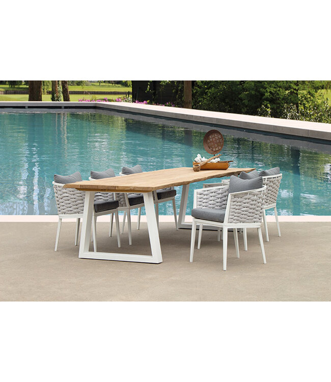 'Provence' Dining tuintafel Wit