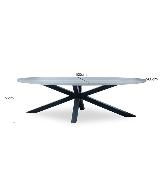 Pandora Outdoor Dining Table Oval