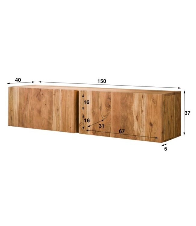 'Dante' TV - meubel zwevend