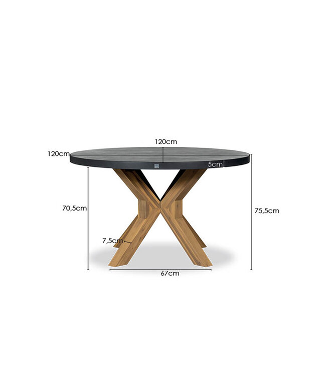 Times Dining tuintafel Ø 120 cm
