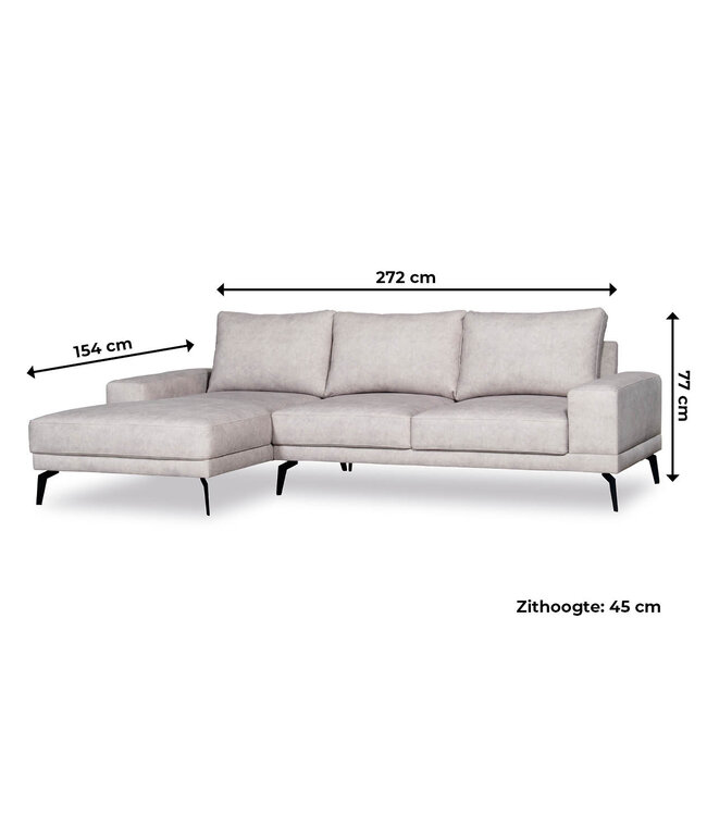 Bankstel 'Blizard' Licht Grijs