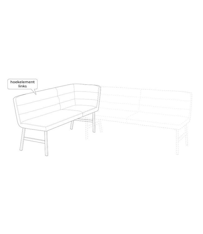 Flow eetkamer hoekbank links