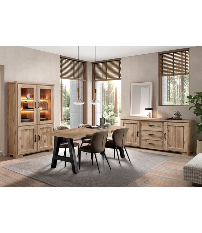 Cesar Vitrinekast incl. LED verlichting