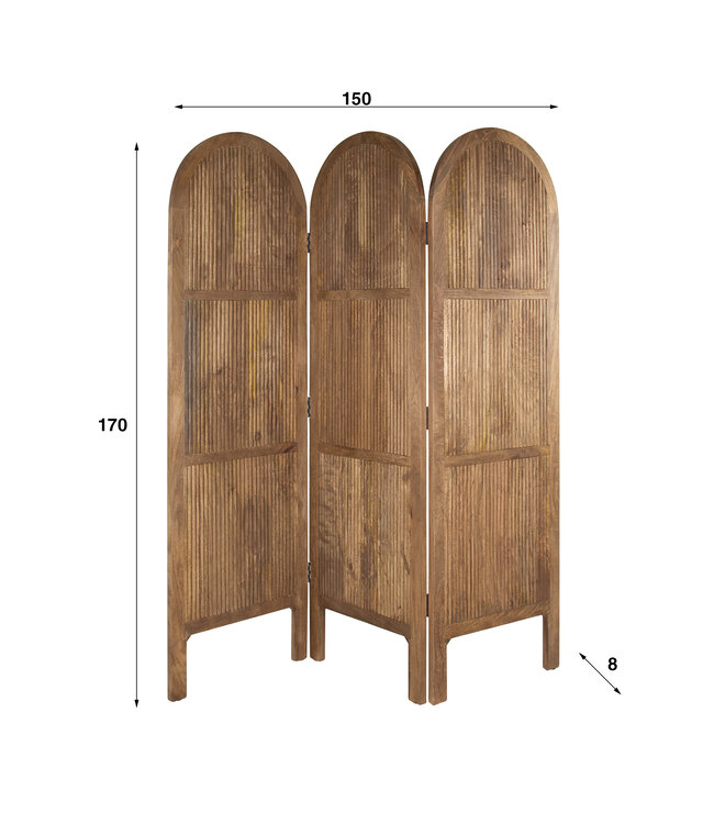Odil roomdivider in hout