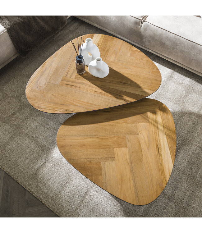 Herringbone salontafel set van 2