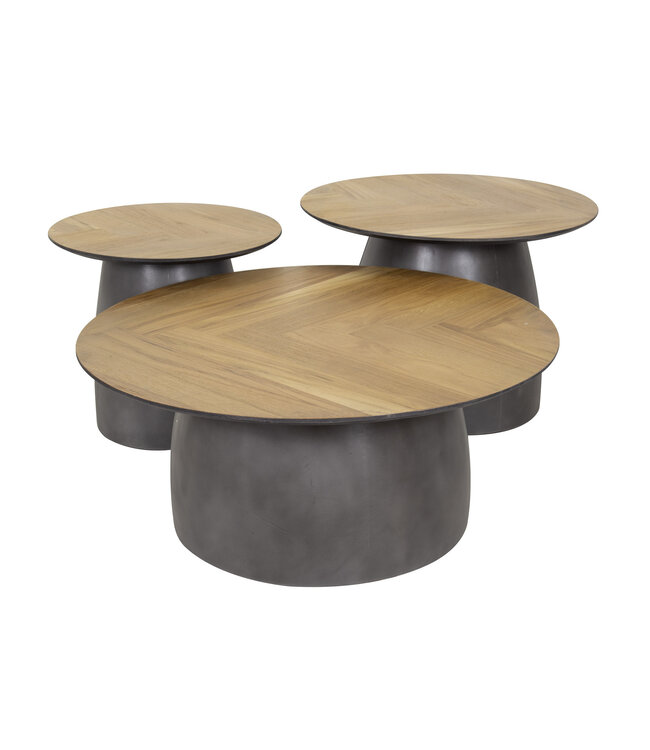 Herringbone salontafel set van 3