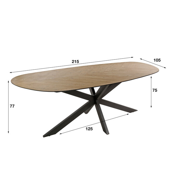 Herringbone eettafel