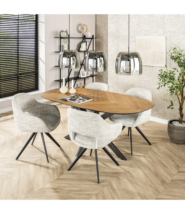 Herringbone eettafel