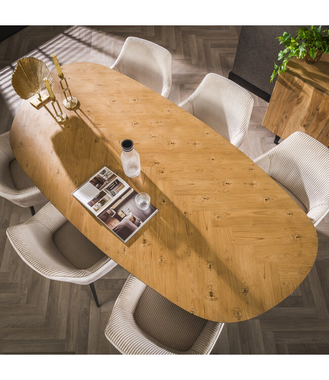 Herringbone eettafel