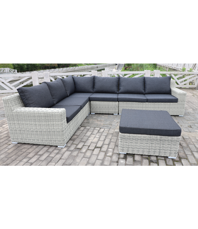 Premium hoekset inclusief zit- en rugkussens en salontafel