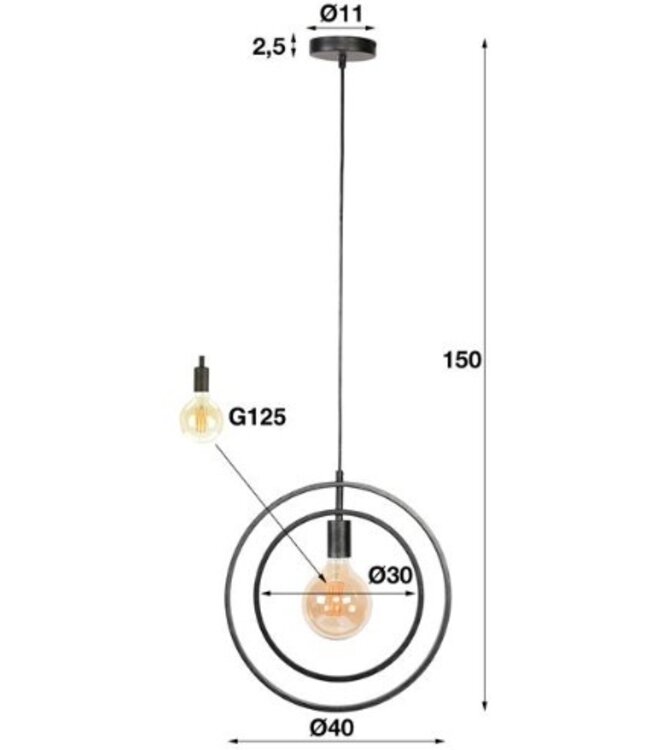 Swirl Hanglamp 1L excl. lichtbron
