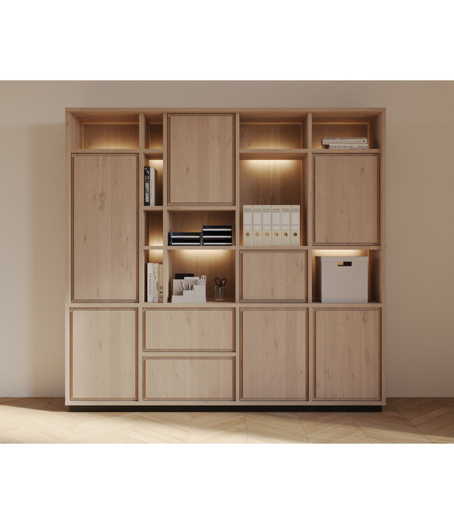 Oax wandkast inclusief LED verlichting