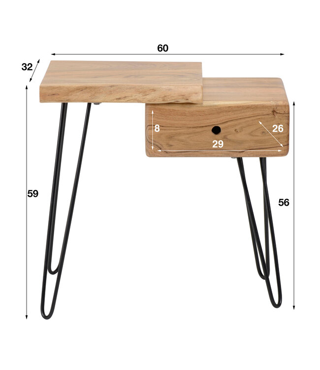 Shift nachtkastje links of rechts