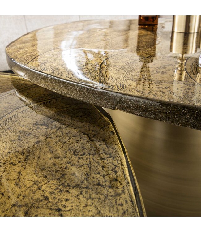 Jaspis bijzettafel set van 2