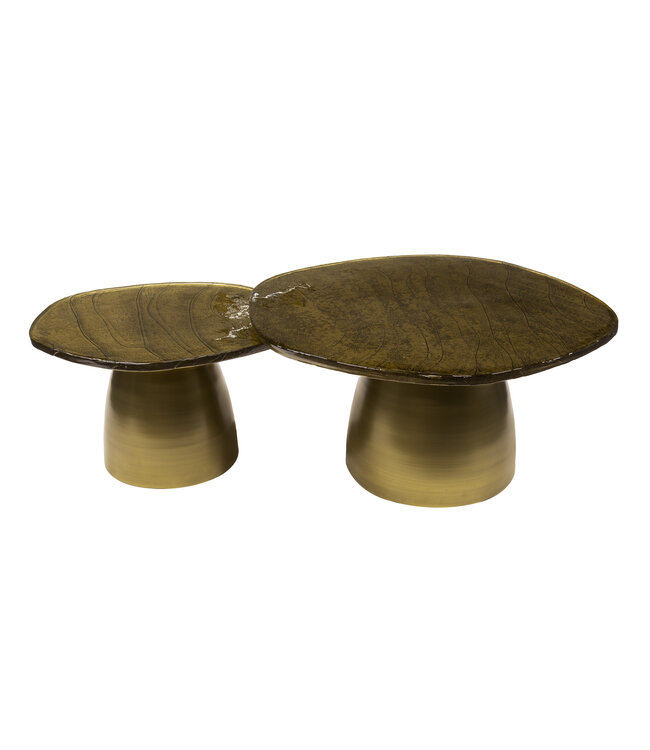 Jaspis bijzettafel set van 2