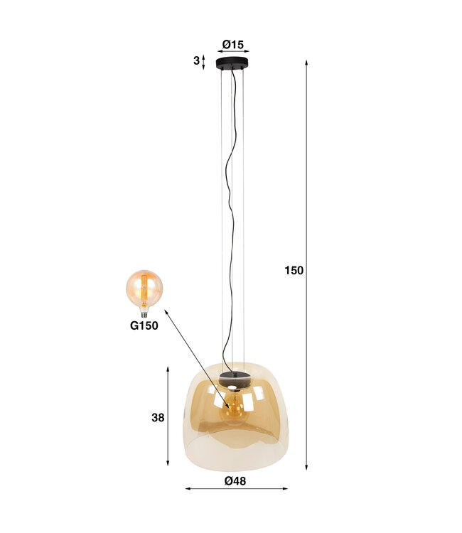 Float hanglamp in 3 kleuren en 2 maten!