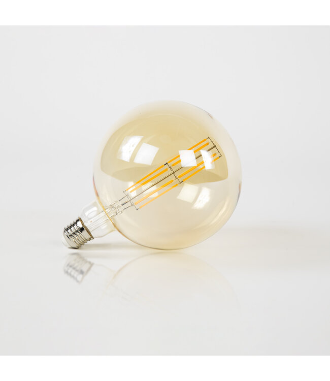 Lichtbron LED filament bol Ø15 - E27 12W dimbaar 2100K / Amberkleurig glas