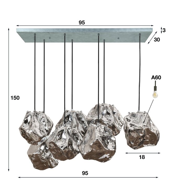 Christal hanglamp 7 lichten