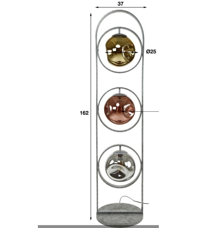 Nosso Vloerlamp met 3 lichten