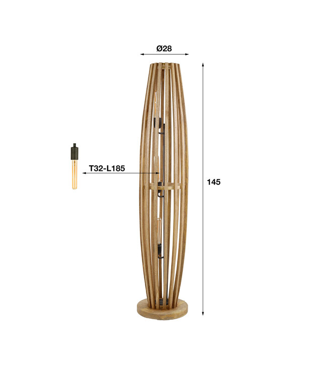 Ribero vloerlamp in 2 maten!