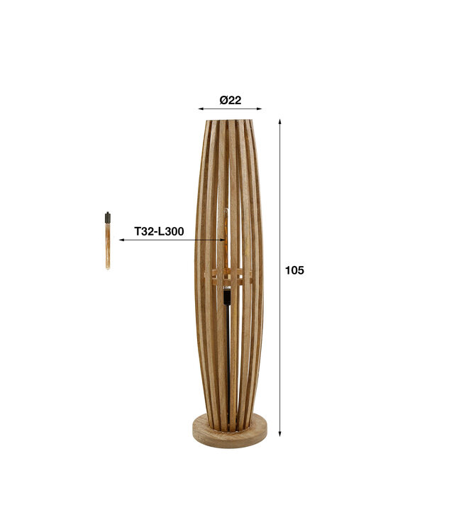 Ribero vloerlamp in 2 maten!