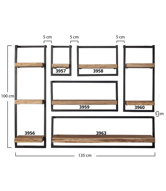 Kodai wandrek rectangular, verkrijgbaar in 3 maten!