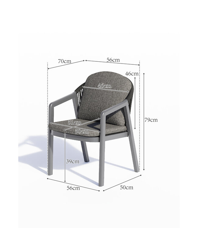 Valsecca Tuinstoel - Antraciet
