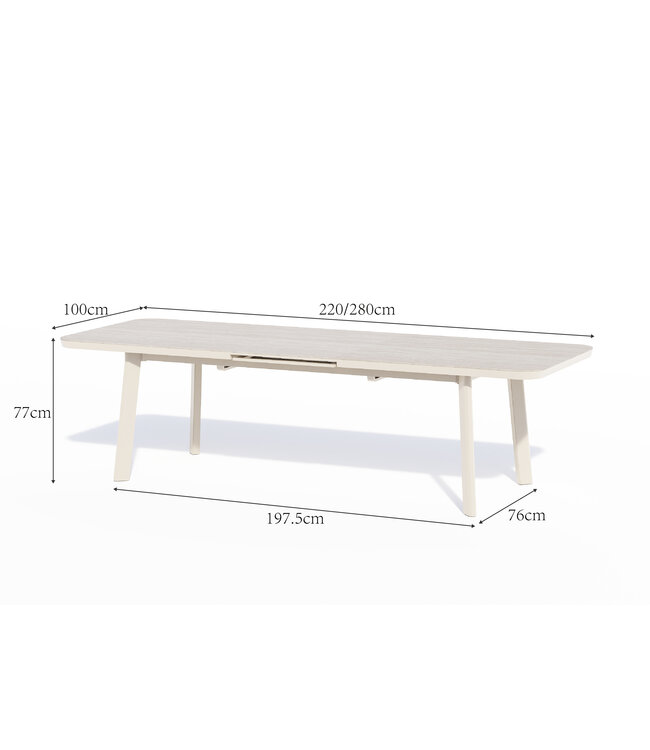 Del Mar Tuintafel uitschuifbaar