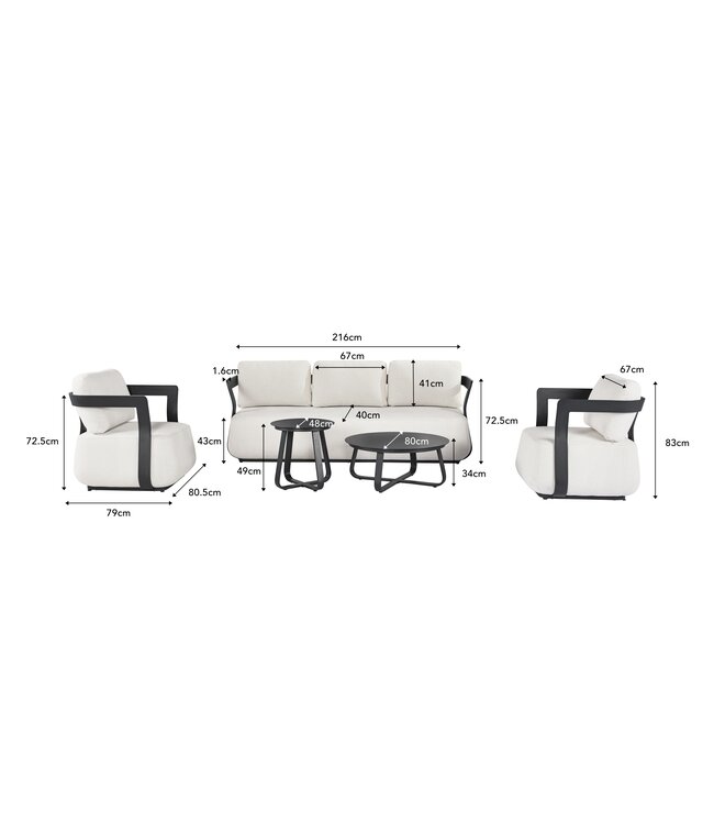 Cirello Stoel-bank Loungeset