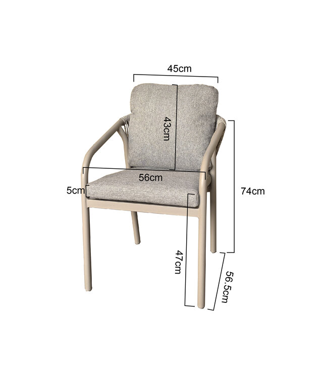 Nice Stoel-bank Loungeset 5-delig