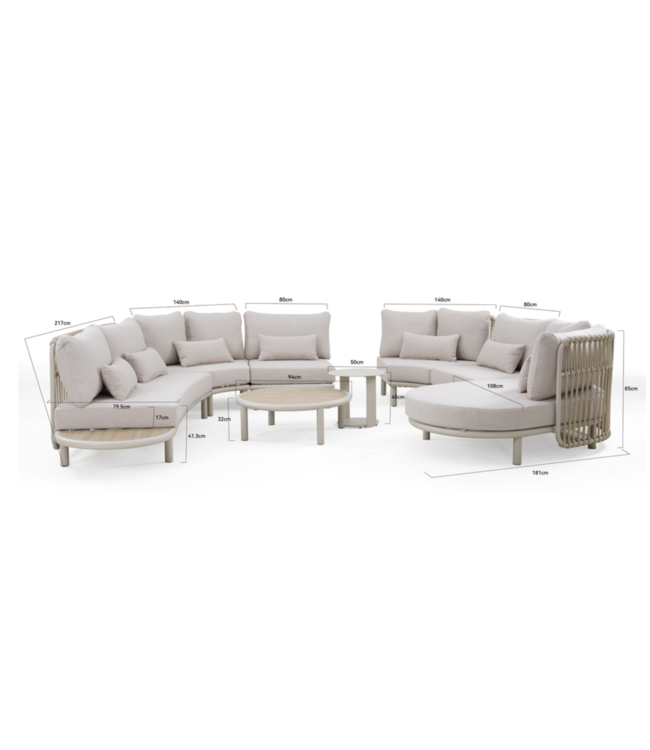 Ezras Hoek Loungeset - links