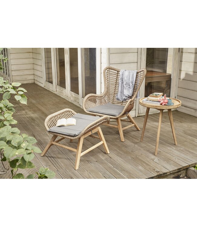 Rosas Loungechair inclusief zitkussen en voetbankje