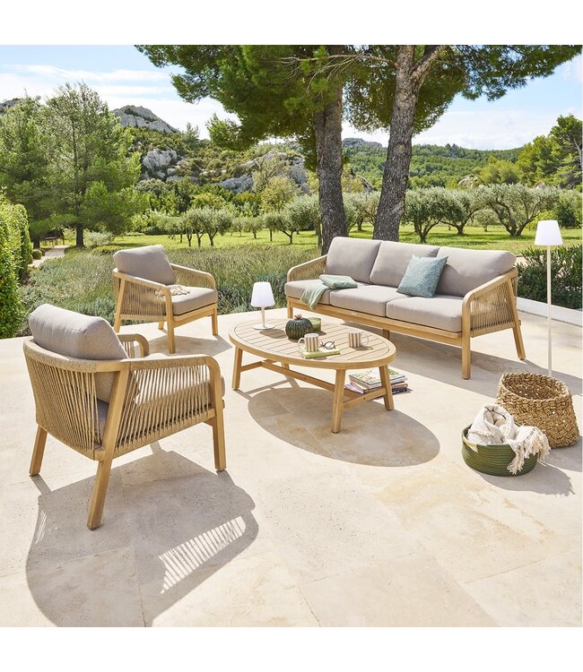 Papouasi Stoel-bank Loungeset 4-delig