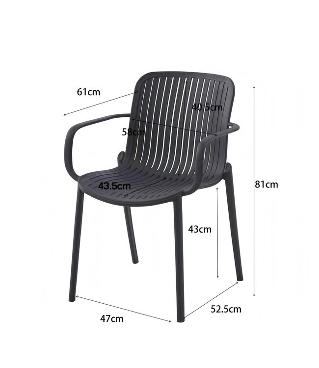Artena Tuinstoel - Stapelbaar