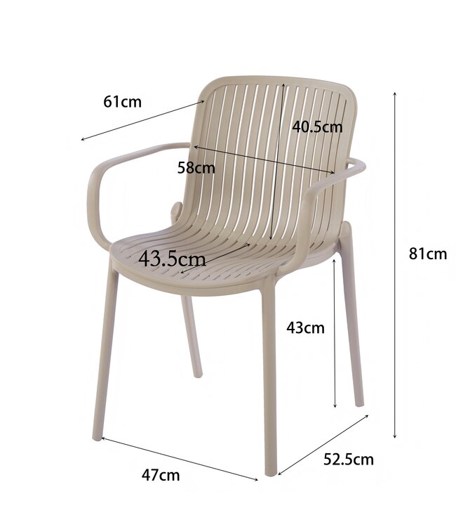 Artena Tuinstoel - Stapelbaar