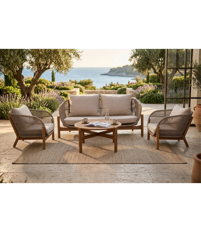 Genua Stoel-Bank Loungeset - 4 zitplaatsen