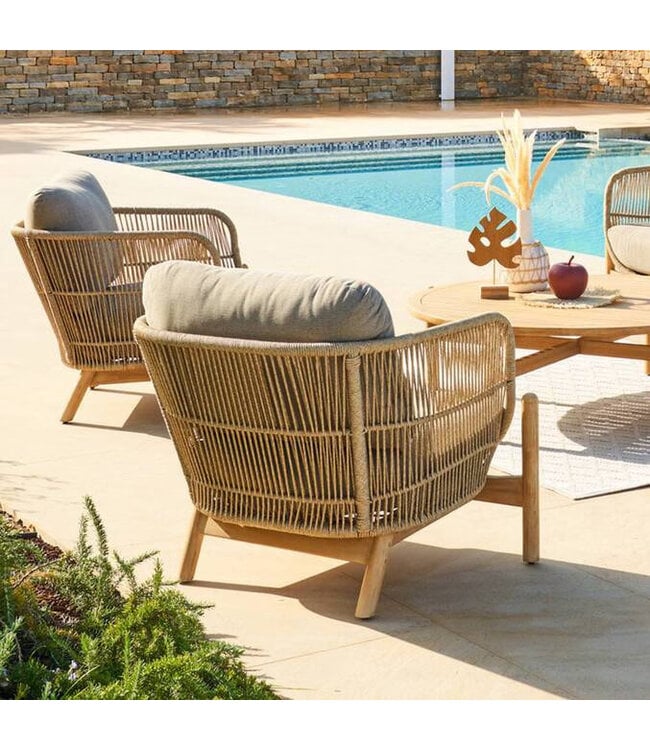 Genua Stoel-Bank Loungeset - 4 zitplaatsen